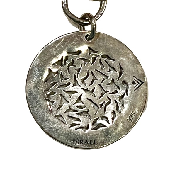 SILPADA Cutout Flower Disk Medallion Pendant Necklace Israel Sterling 925 - Picture 4 of 11